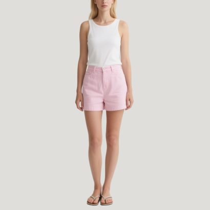 pink-denim-high-waist-shorts-fresh-summer
